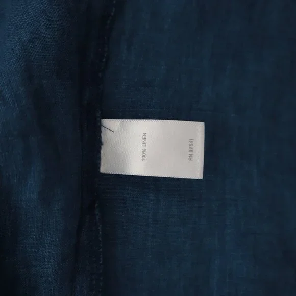 J.Jill Pure Jill Indigo Chambray Linen Open Jacket | XS - Picture 4 of 6